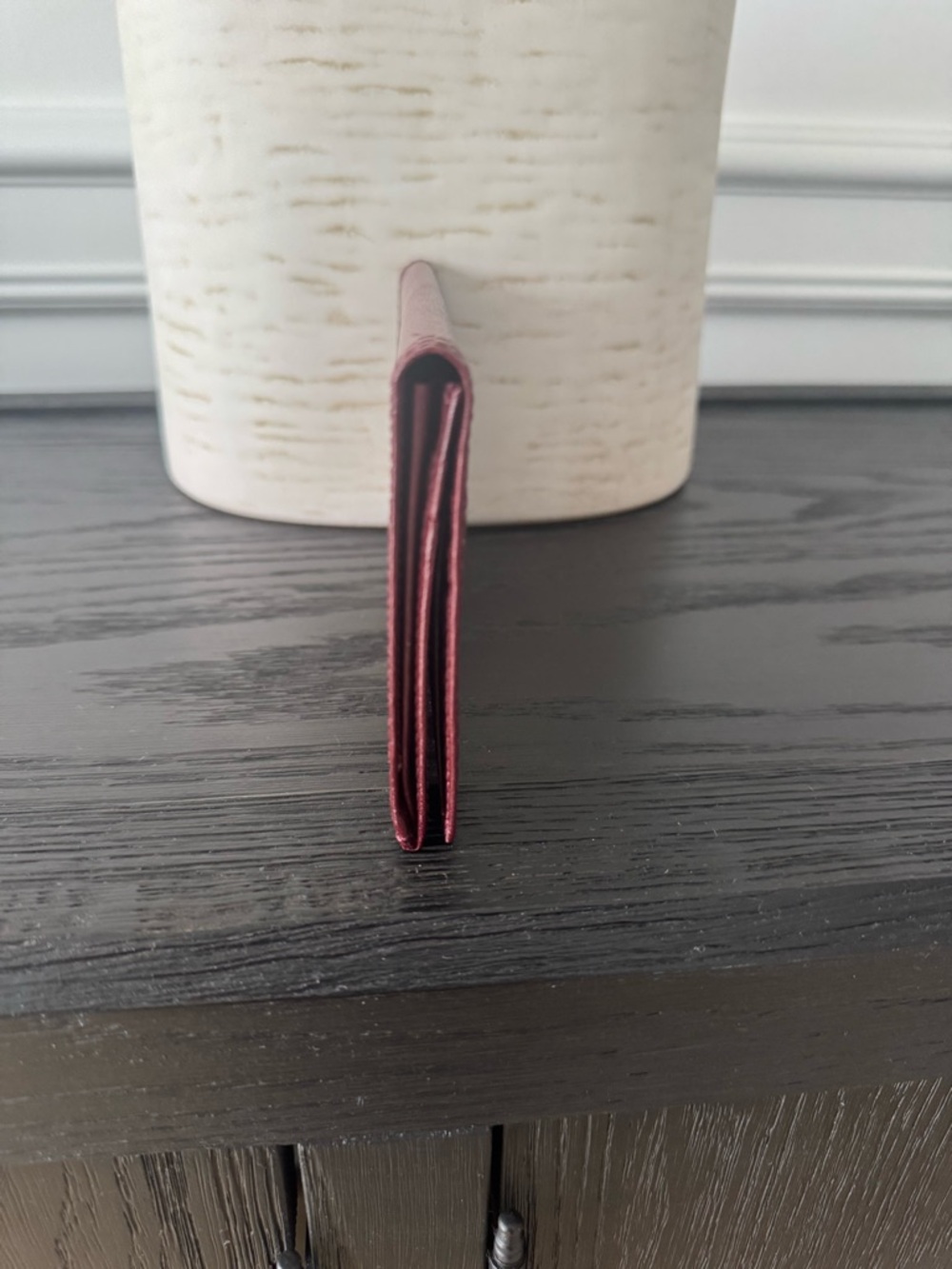 Burberry Maroon Leather Slim Wallet - Picture 4 of 11